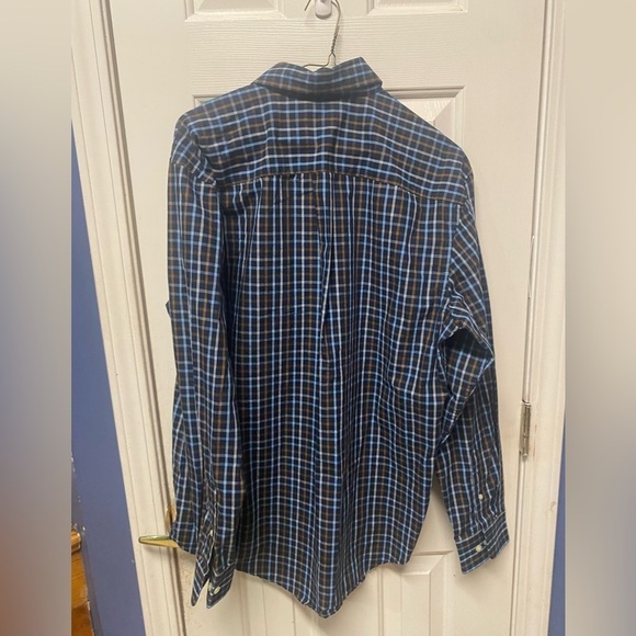 Arrow 1851 Men's Tall Hamilton Poplins Long Sleeve Button Down Plaid Shirt, M - Picture 3 of 5